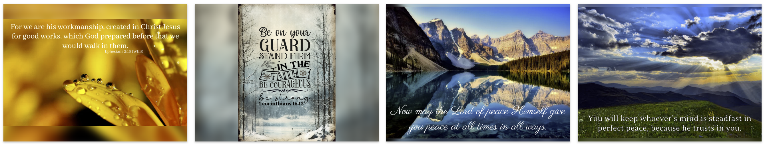 Thumbnail previews of new eCards with sweeping mountain scapes
