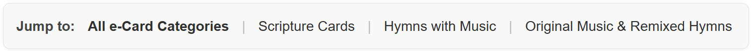 E-Cards Category Page Navigation Bar