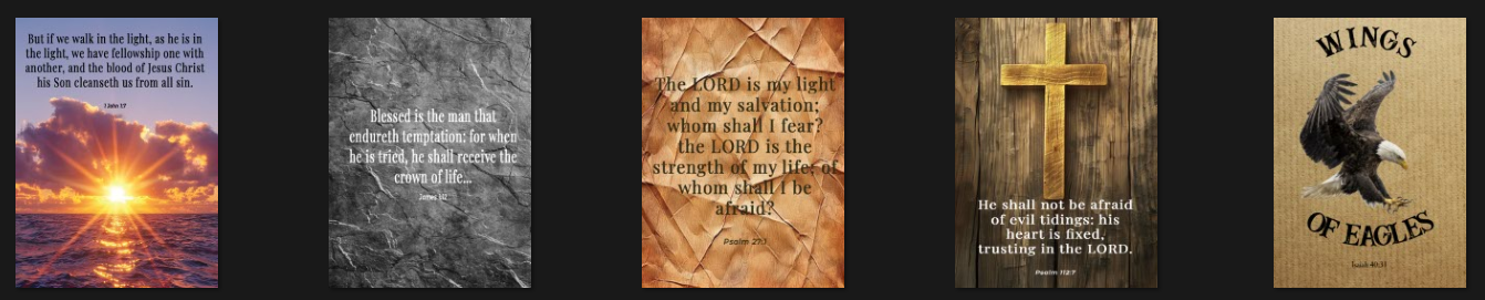 Thumbnail previews of newly released bold, masculine eCard designs