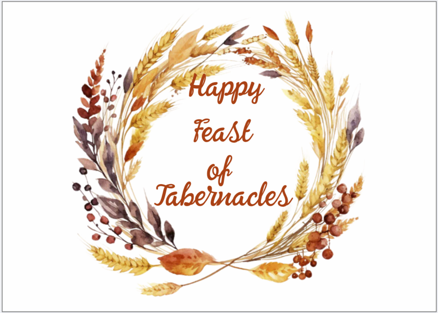 Happy Feast: Festive wreath e-Card